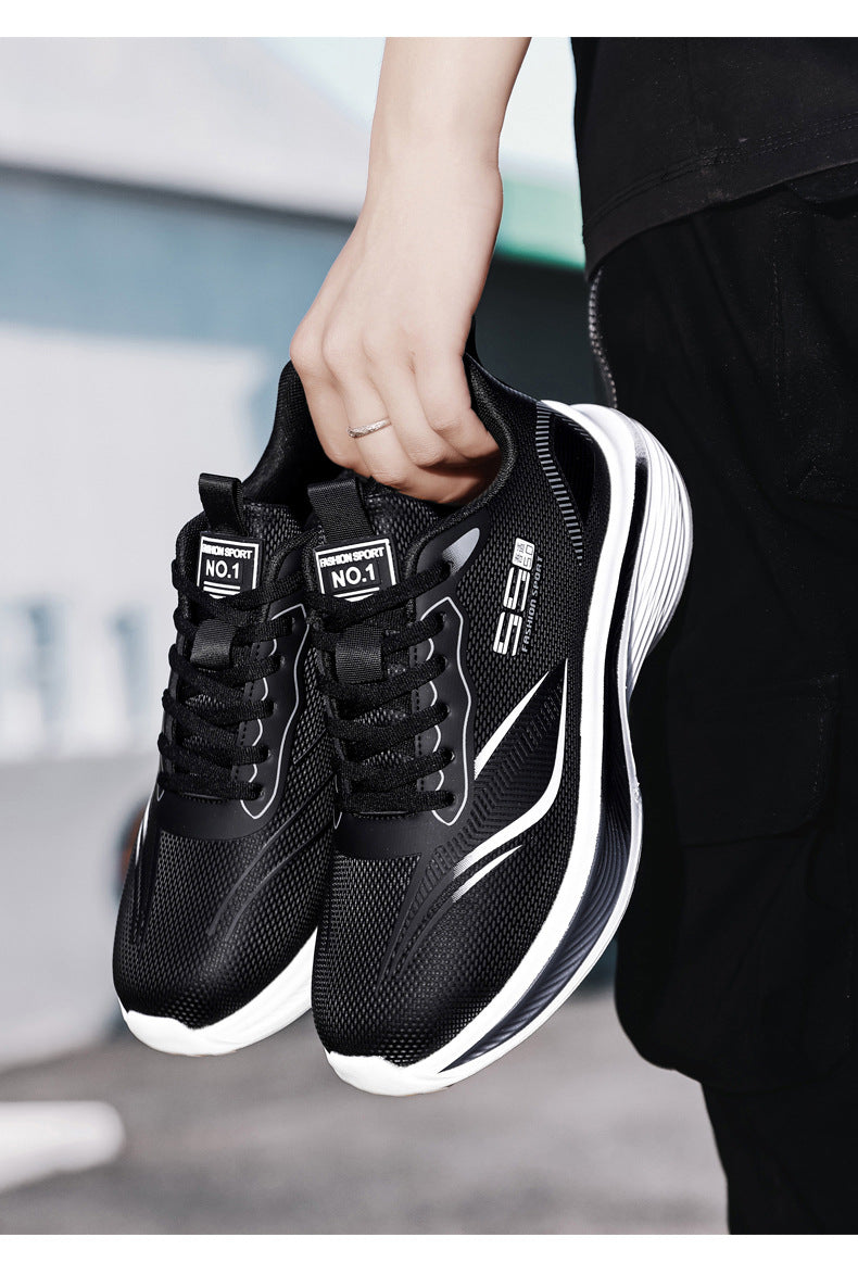 2025New mesh breathable men's casual running shoes ultra-light thick-soled non-slip trendy fashion sneakers