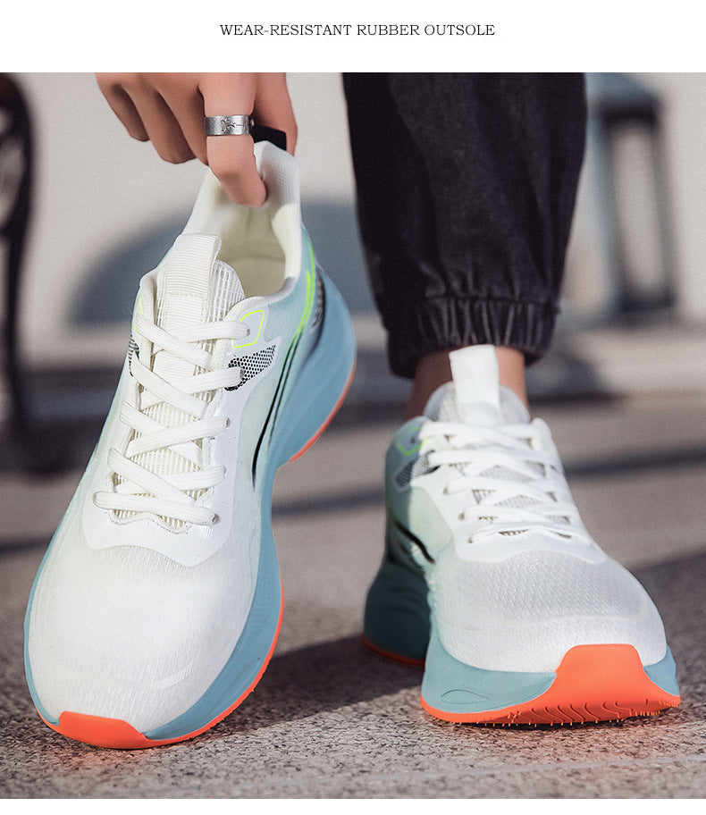 Casual mesh shoes new soft sole cushioning men's running shoes breathable mesh2025New lightweight high-elastic sports shoes