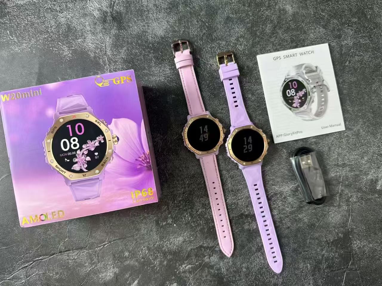 W20 Mini Smart Watch1.32inch Bluetooth Call Heart Rate Sleep Depth Waterproof GPS Beidou Positioning