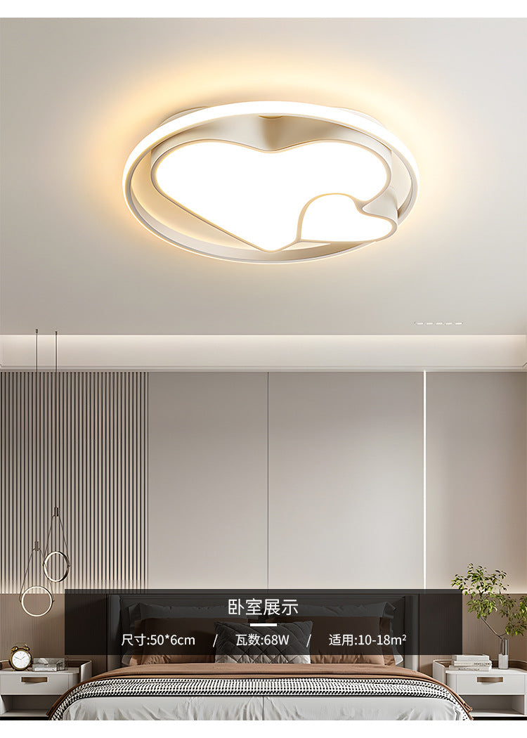 Master bedroom lamp ceiling lamp round room lamp simple modern home use led Nordic Style Study Lamp Cozy and Romantic