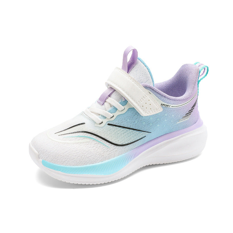 Children's Ultra-light Shock-absorbing Anti-slip Running Shoes Spring and Summer Medium and Large Children's Mesh Breathable Sports Shoes Children's Shoes Breathable Shock-absorbing
