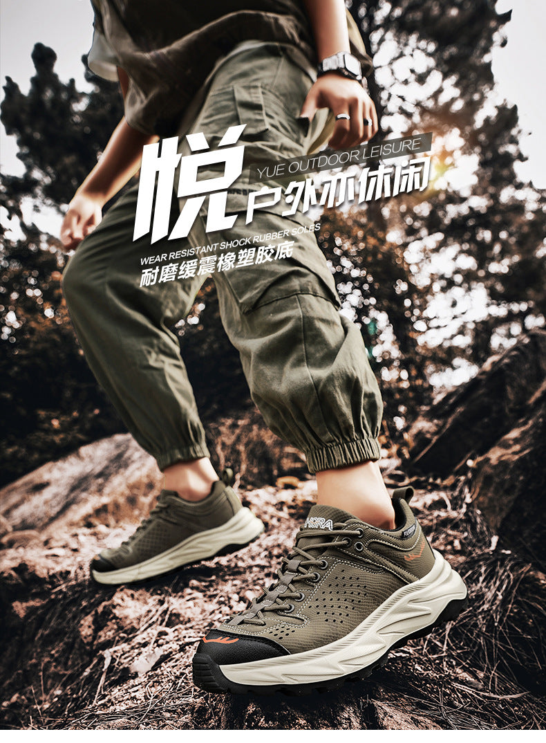 新款厚底增高港式老爹鞋 时尚复古户外防滑徒步鞋 运动休闲鞋 男鞋