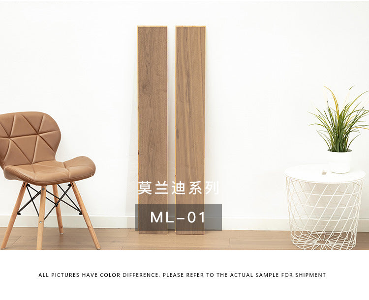 【Door-to-Door Installation】Morandi Style 15mm Lock Buckle Glue-free Installation Black Walnut New Three-layer Flooring Solid Wood