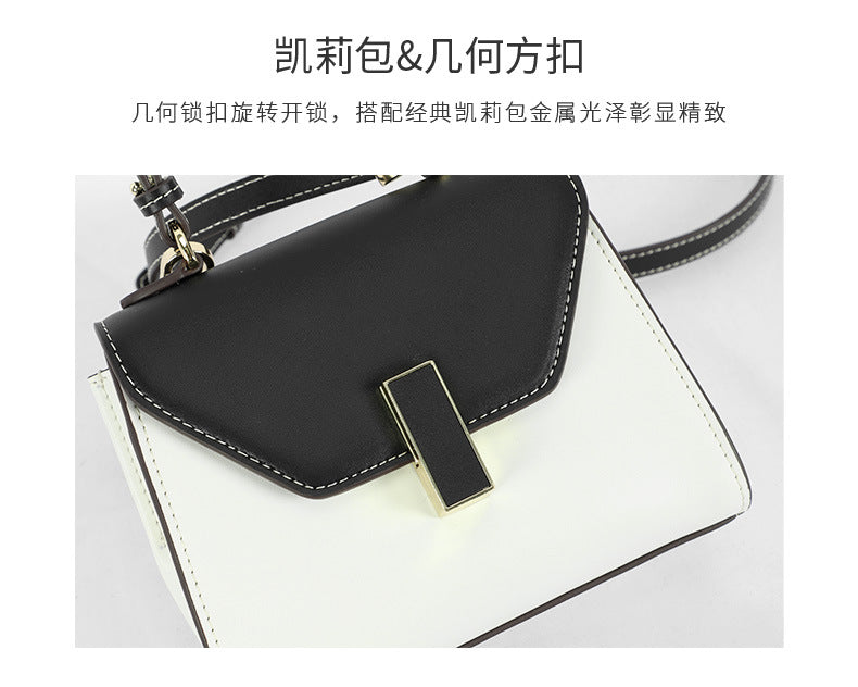 2024New Kelly Bag Yao Chen Same Style Single Shoulder Crossbody Handbag Small Square Bag European and American Fashion Casual Women's Bag
