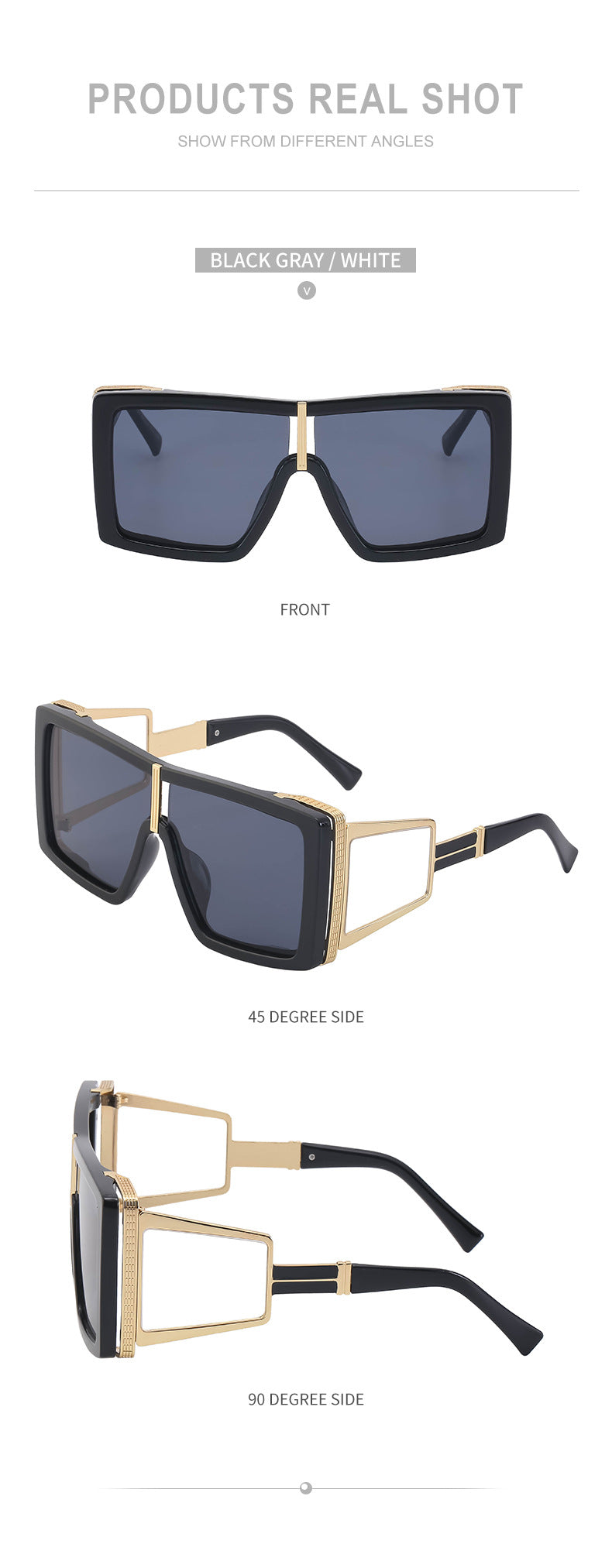 New Steampunk Style Sun Protection Sunglasses for Women, Full Coverage, Men's Trendy European and American Wholesale