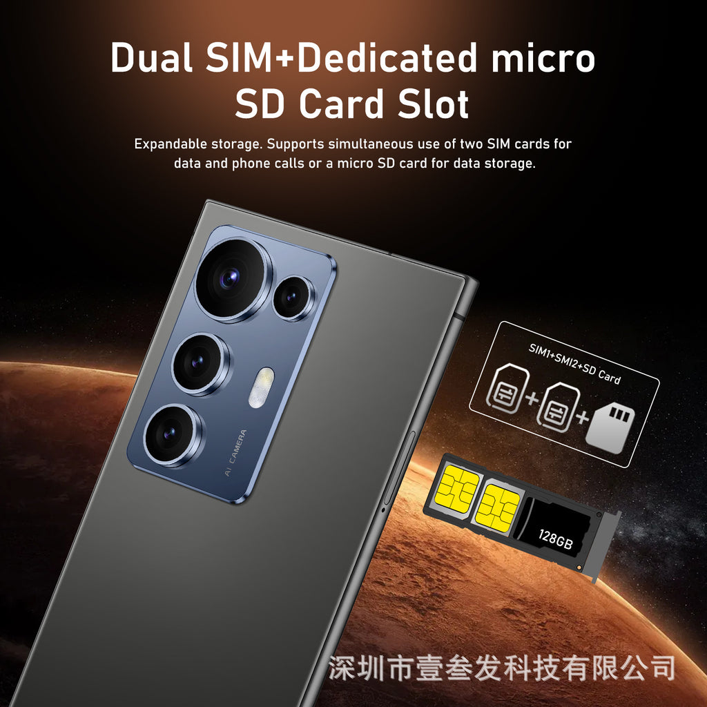 New S25 Ultra Smartphone12+512 7.3Inch Large Screen C25Ultra Mobile Phone