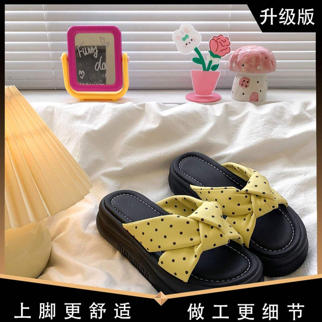 Women's Summer Thick-Soled Slippers for Outdoor Wear2025New Style Fairy Style Fashion One-Strap Sandals to Match Dresses