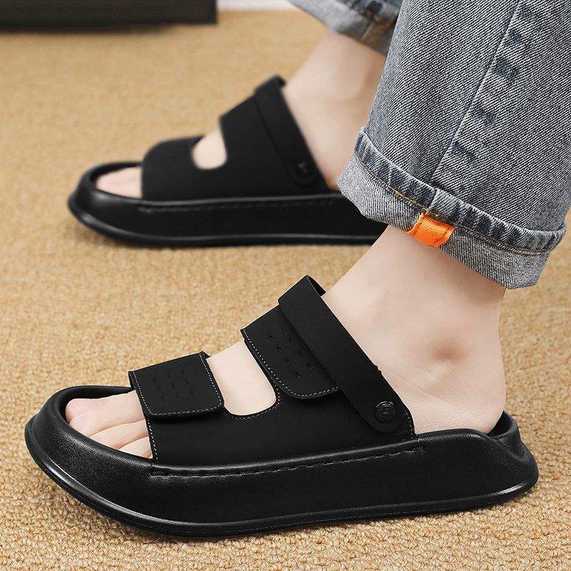 Men's Sandals2025Summer New Men's Dual-use Sandals for Outdoor Wear and Driving, Soft Sole Beach Shoes, Trendy Fashion Non-slip