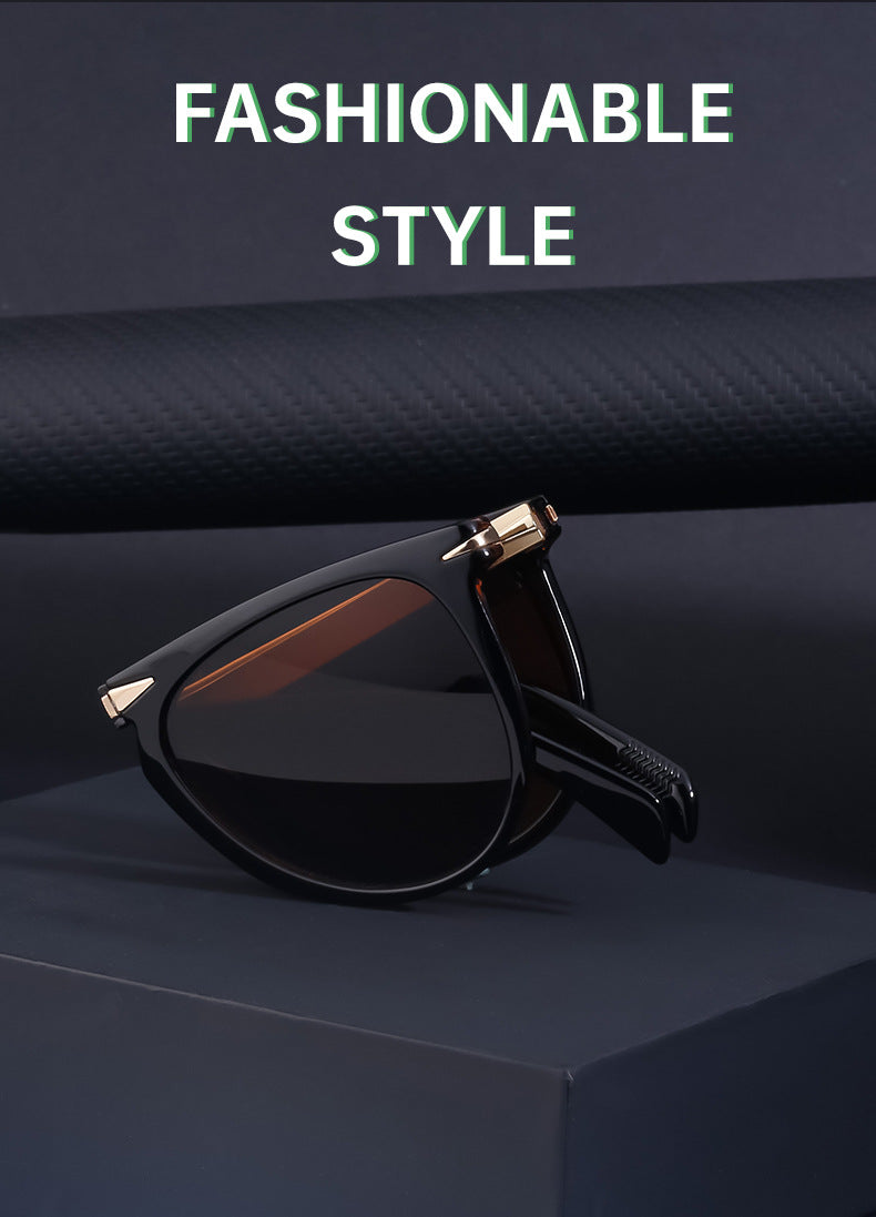 Vintage Polarized Folding Glasses Trendy Fashion Sunglasses Men's Aviator Glasses Wholesale Fishing Sunglasses shades