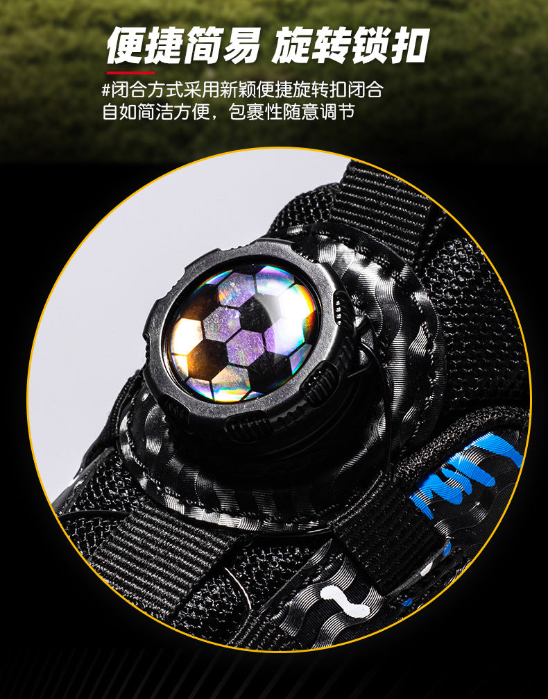 Rotating Button New Children's Soccer Shoes Girls' Spike Training Shoes Girls' Elementary School Sneakers Sports Shoes