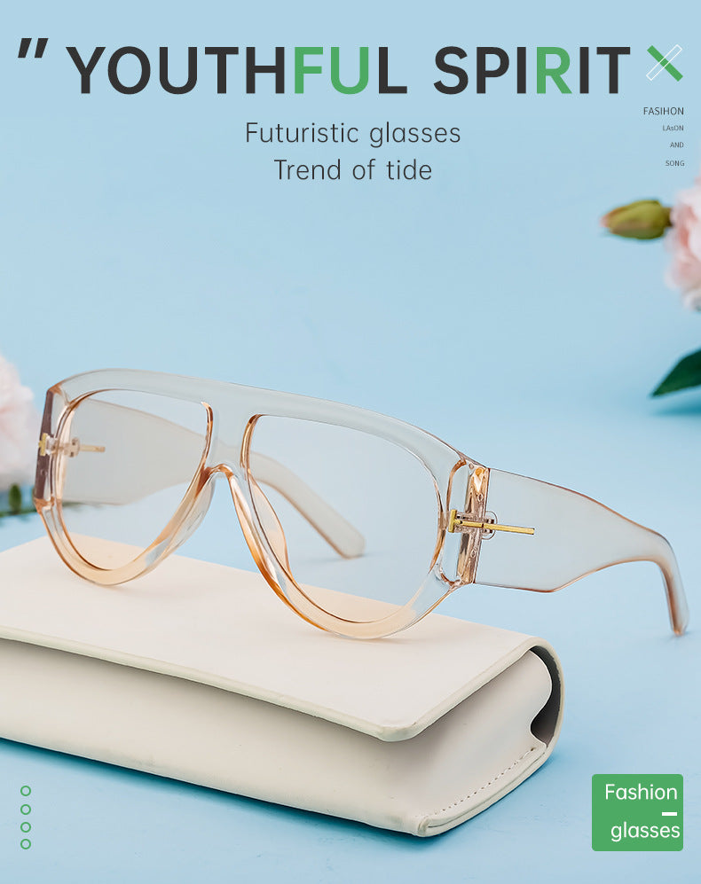 Large Frame Toad Sunglasses for Women Trendy European and American New Fashion Full Frame Sunglasses UV Protection Sun Glasses sunglasses