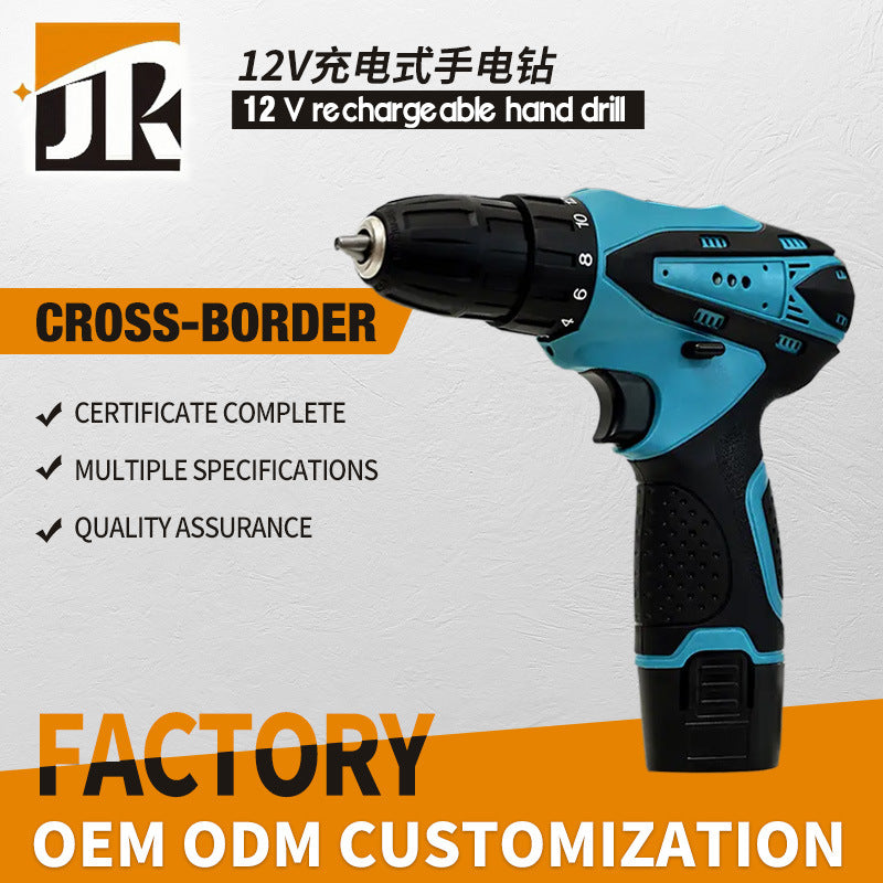 Electric hand drill12V Electric Screwdriver Lithium Battery Driver Pistol Drill Wholesale Power Tools