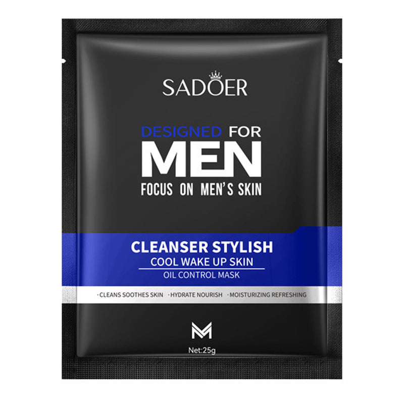 Full English Men's Face Mask25g SADOER Cool and Refreshing Men's Hydrating Mask Stickers  Wholesale