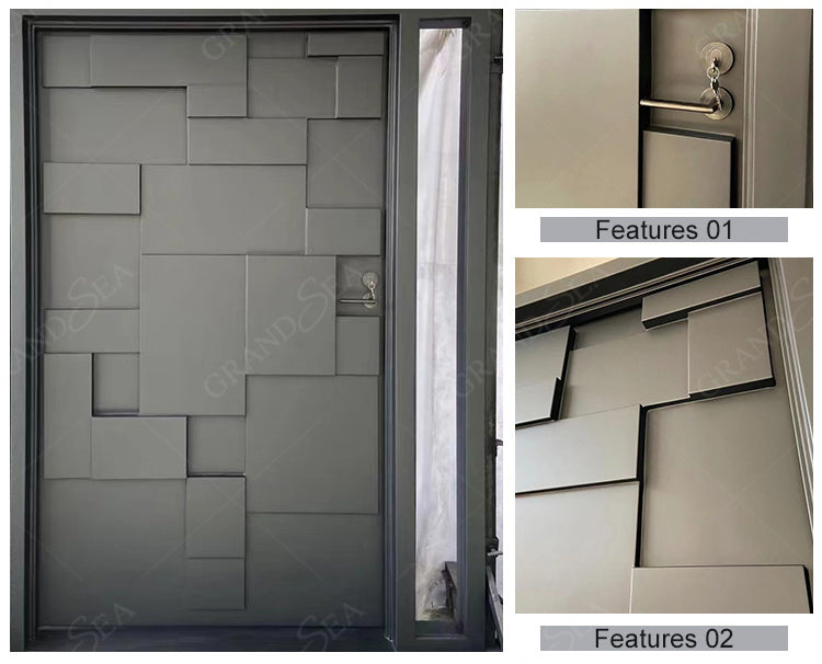 American Style Contemporary Solid Wood Entry Main Entrance Doors Front Doors for Houses Modern Exterior Main Pivot Door