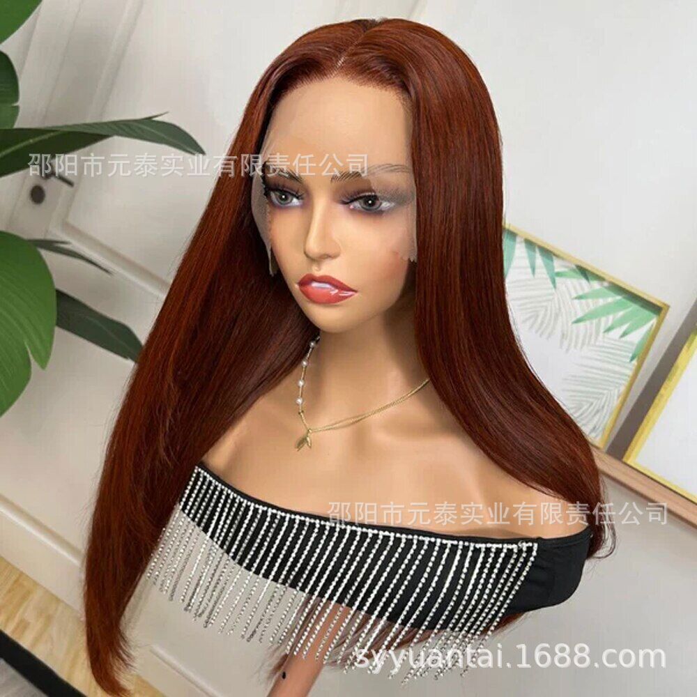 Women's Long Straight Lace Front Synthetic Wig lacewigs Side Bangs Long Straight Hair