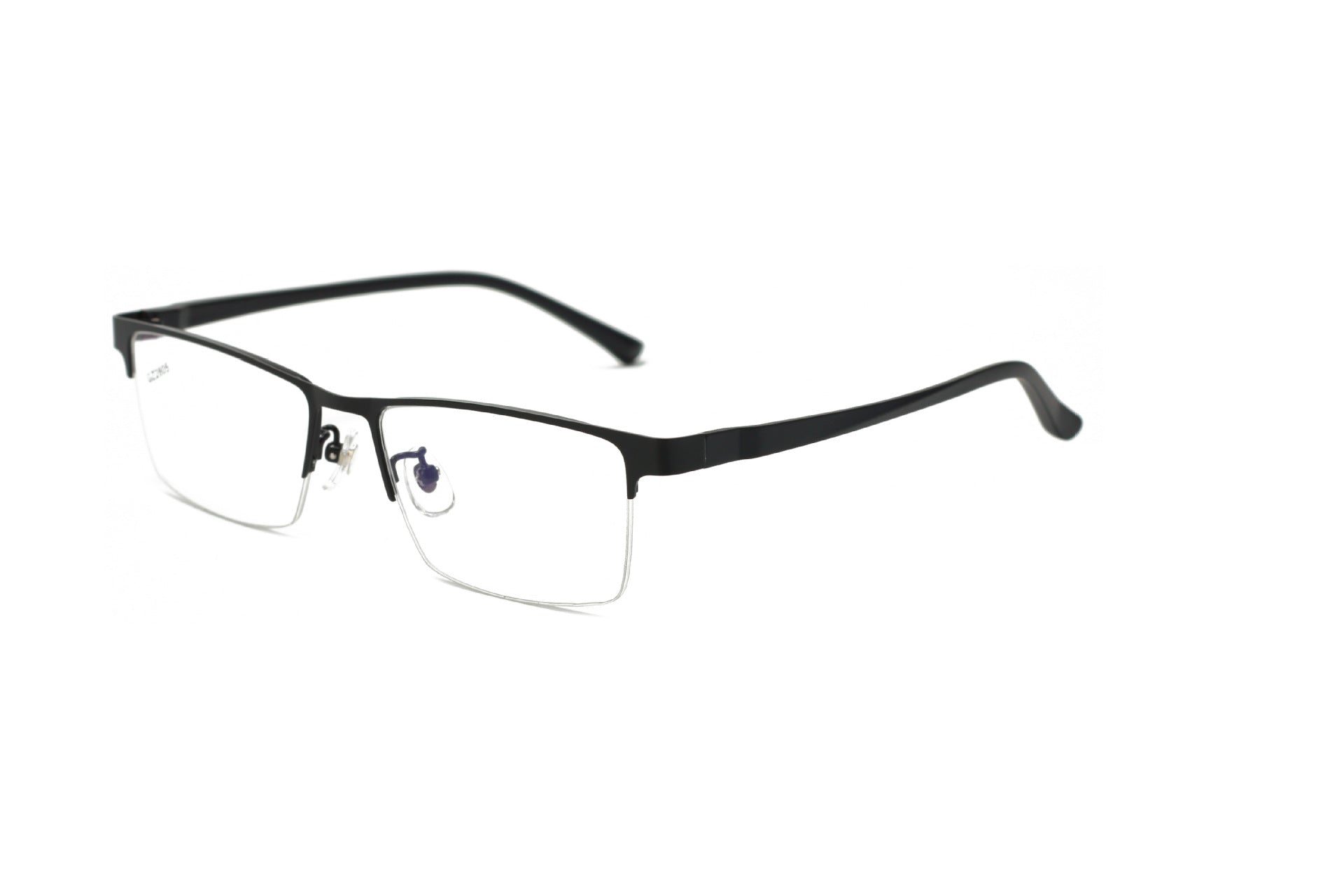 Men's Business Half-Frame Glasses Men's Glasses Frame Work Casual Frame Metal Frame Lightweight Square Frame Myopia