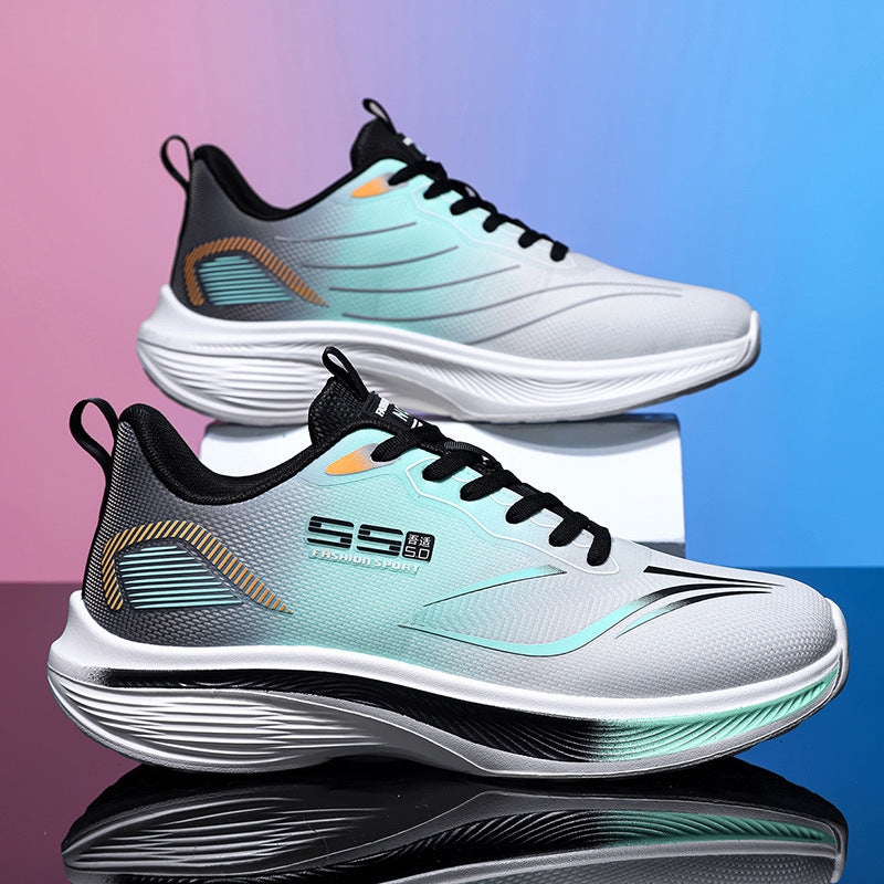 2025New mesh breathable men's casual running shoes ultra-light thick-soled non-slip trendy fashion sneakers