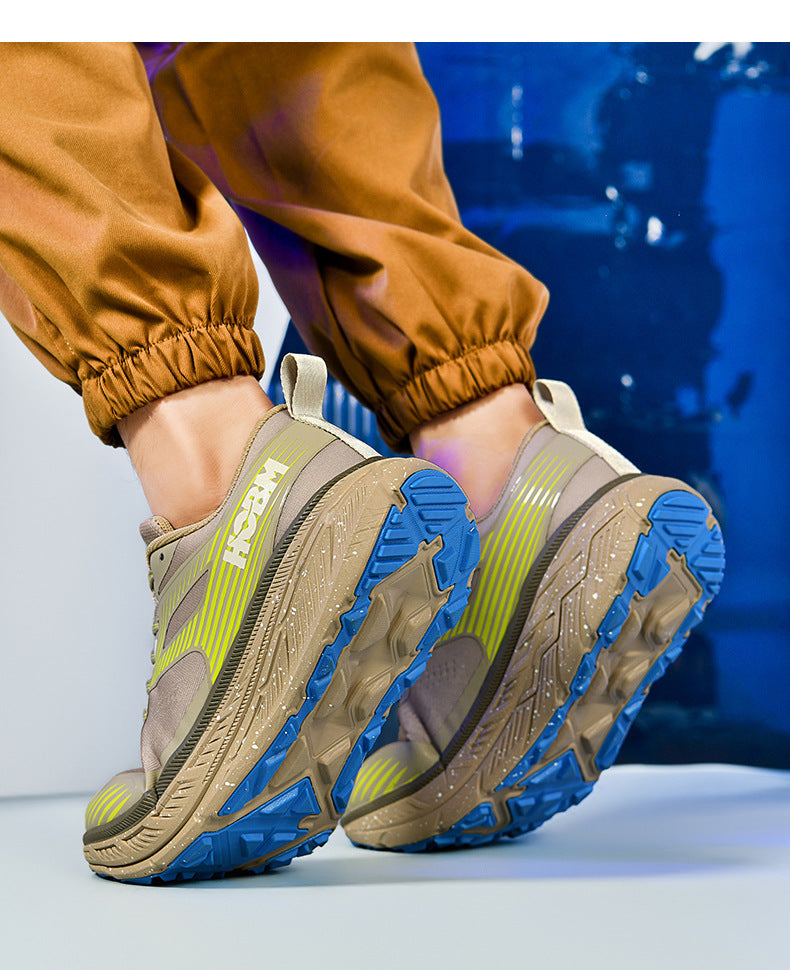 Running Shoes Sports Trendy Shoes Summer Soft Sole Lightweight Breathable Jump Rope Wide Last Marathon Jogging Thick Sole Cushioning Men's Shoes