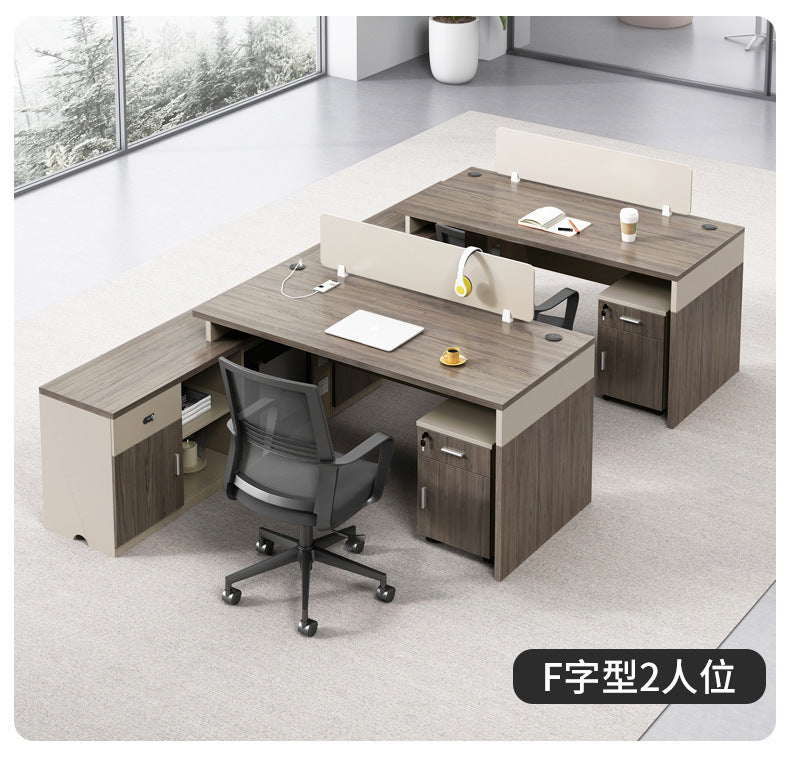 Financial Office Desk Employee Position Staff Office Desk and Chair Set Simple Modern Three-Person Company Computer Desk