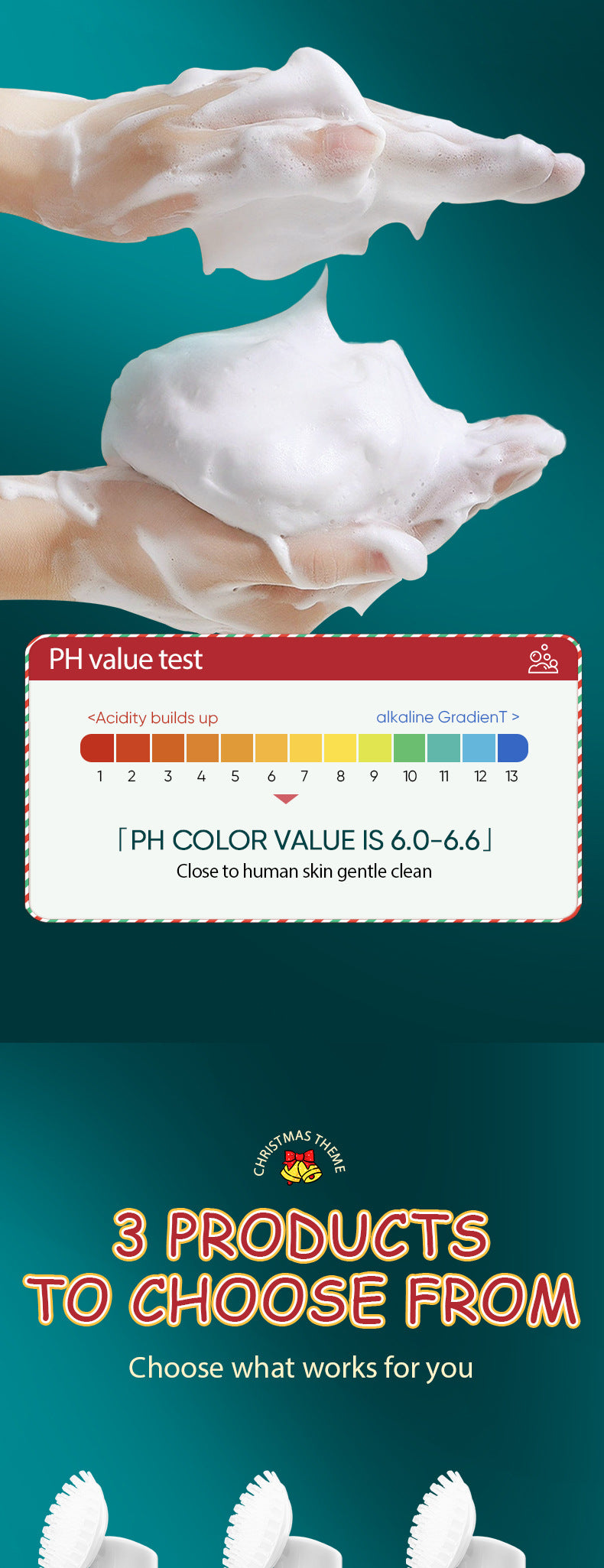 Full English Christmas Strawberry Amino Acid Cleansing Mousse SADOER Cleansing facial cleanser  foreign trade wholesale