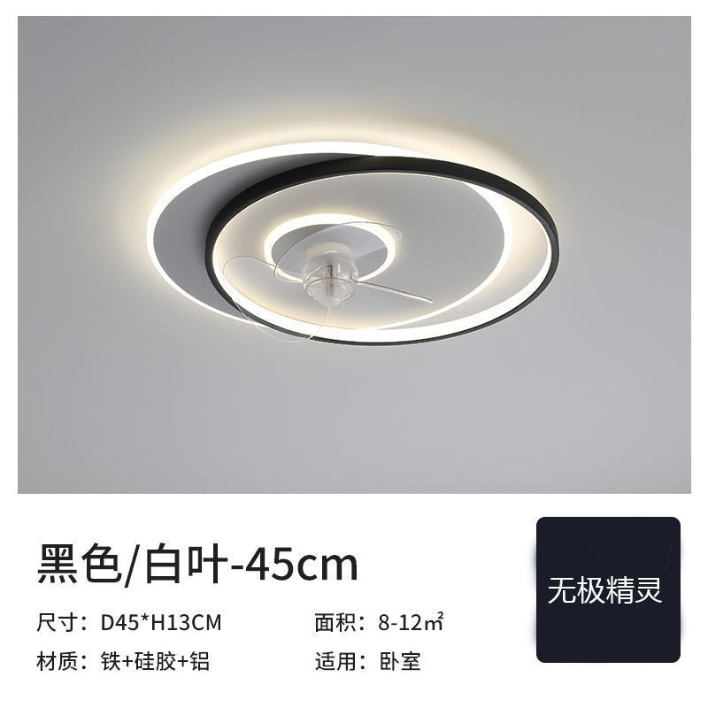 Bedroom Fan Light Electric Fan Intelligent Integrated Ceiling Fan Light Master Bedroom Room Modern Simple Full Spectrum Eye Protection