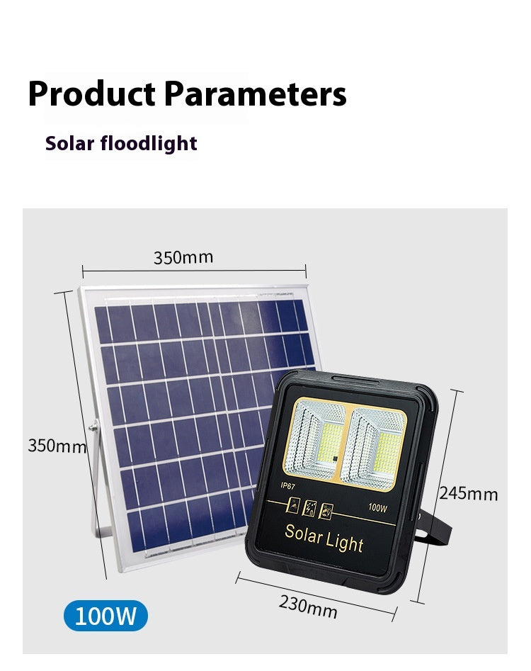 100W-300W Smart Super Bright Outdoor Waterproof Garden Light Split Solar Flood Light for Yard Lighting