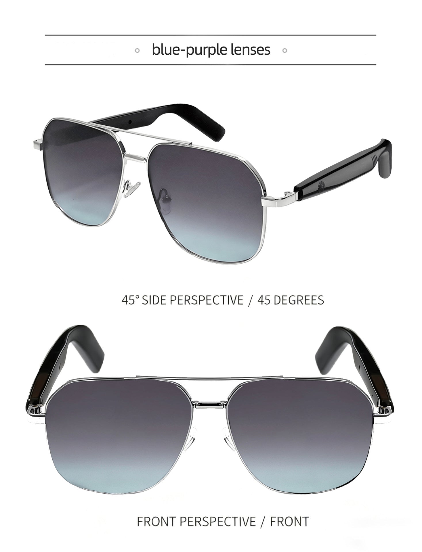 AI Bluetooth Smart Glasses Anti-Blue Light Translation Call Music Open-Ear Smart Bluetooth Glasses Headset