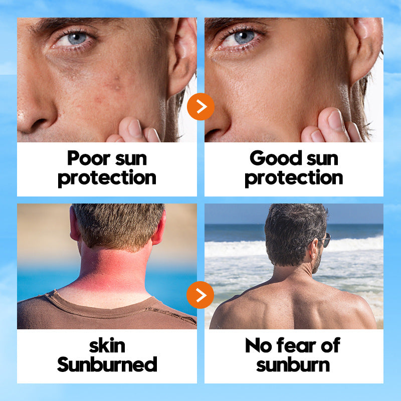 Full English Men's Sunscreen SADOER Whitening Sunscreen UV Protection Refreshing Sunscreen Lotion  Wholesale