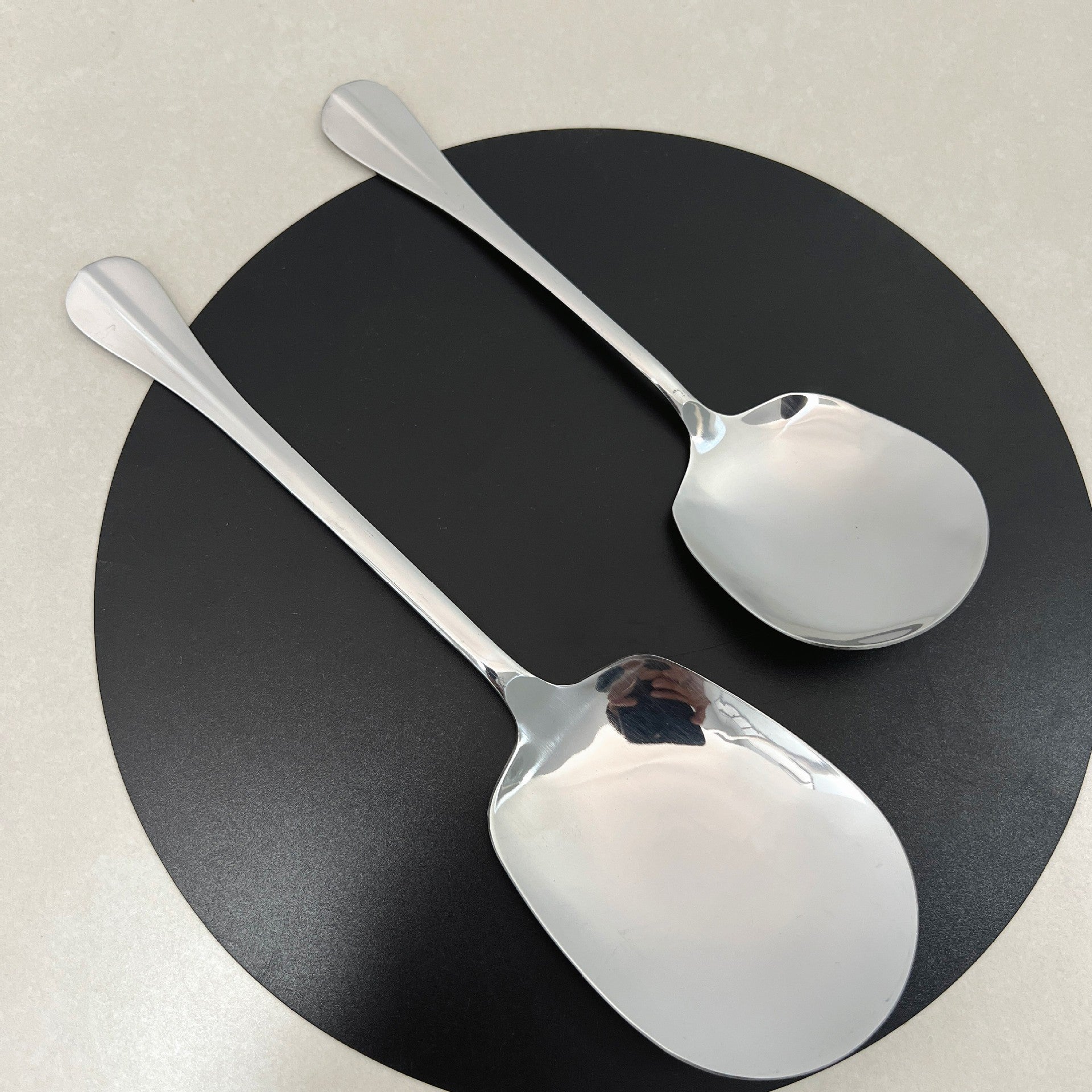 Hotel Stainless Steel Serving Spoon Restaurant Large Serving Spoon Soup Spoon Service Spoon Large Spoon Thickened Canteen Public Spoon