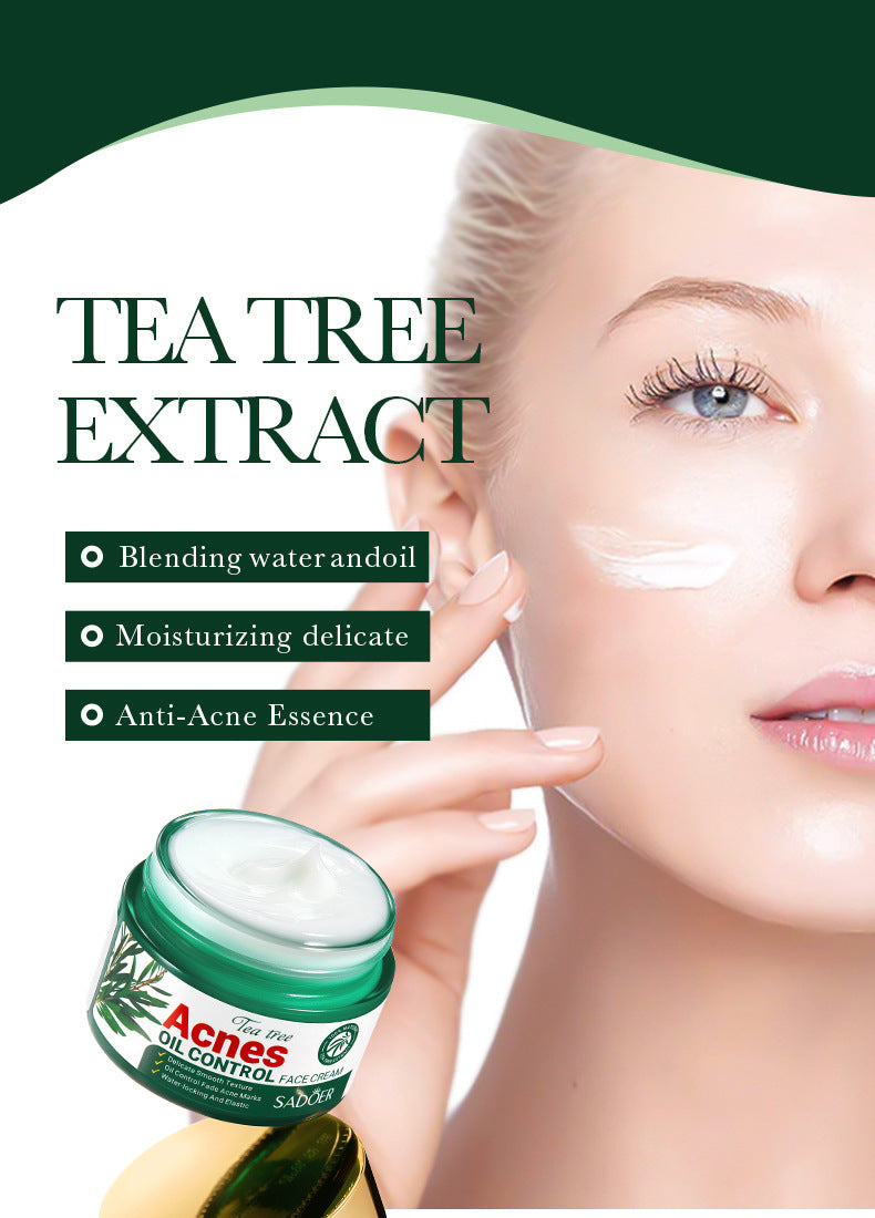 Full English Tea Tree Skincare Set SADOER Cleansing, moisturizing, hydrating five-piece set for  foreign trade wholesale