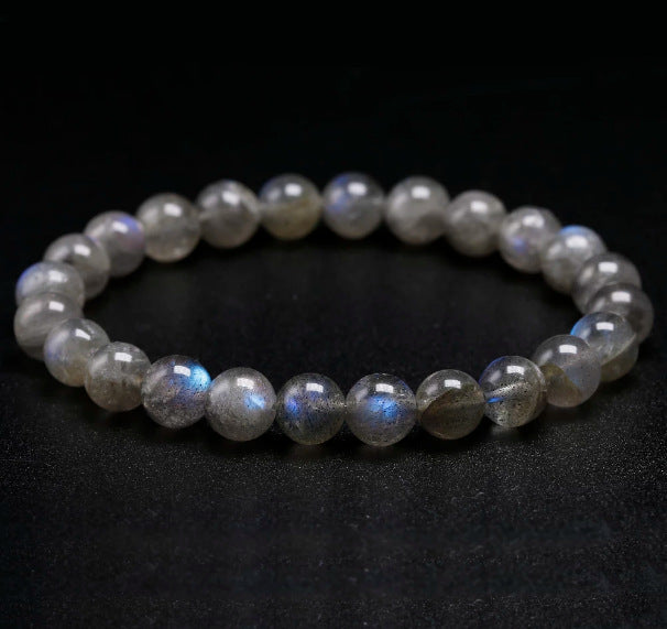 Popular Natural Stone White Pine Gold Flakes Bracelet Bracelet Unisex Bracelet Manufacturer Direct Sale