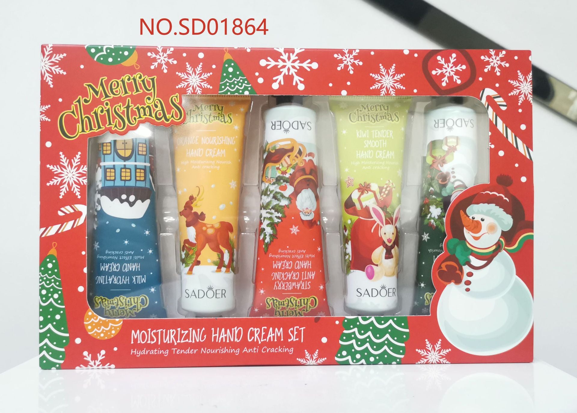 Full English Christmas Moisturizing Anti-Chapped Hand Cream Five-Piece Set SADOER Autumn and winter hand cream  foreign trade wholesale