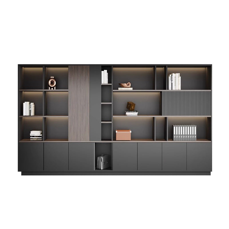 Office Bookshelf Boss Background Cabinet File Cabinet Wooden Document Cabinet Storage Cabinet Wall-Mounted Floor Cabinet