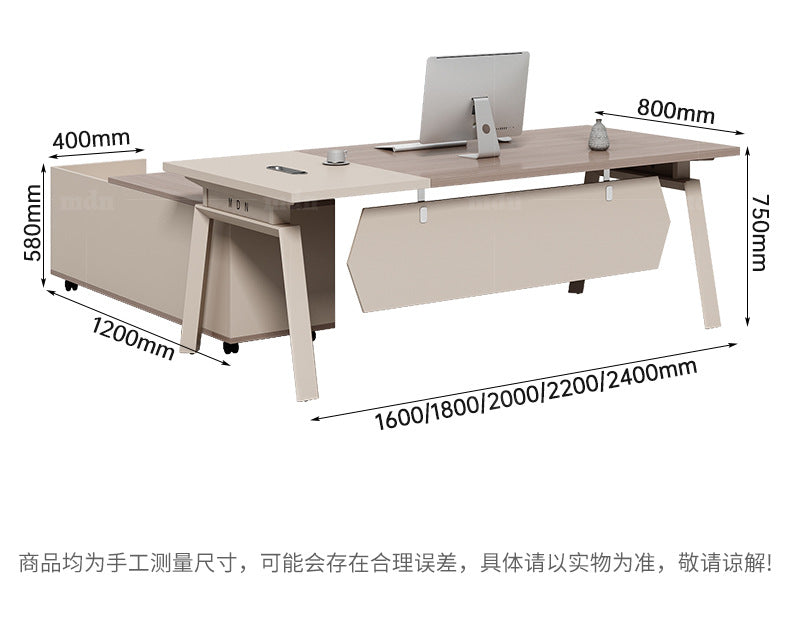 Office Desk Boss Desk and Chair Set Manager Supervisor Light Luxury High-End Office Desk and Chair Set Executive Office Desk