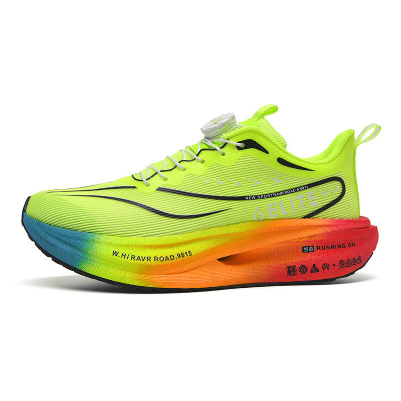 Feiteng6New Style Real Explosive Carbon Plate High Elastic Cushioning Running Shoes Luminous Casual fashion Couple Rotating Buckle Sneakers