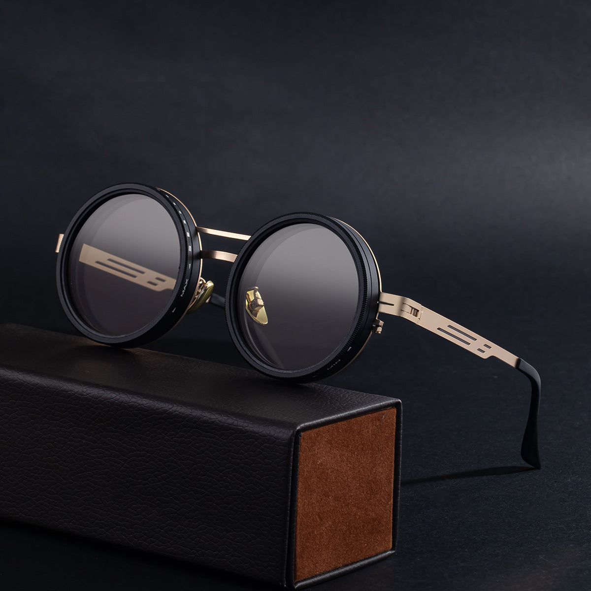 ND9Adjustable Light Reduction Sunglasses HD Polarized Fishing Sun Protection Sunglasses Manual Light Reduction Rotating Lens Glasses