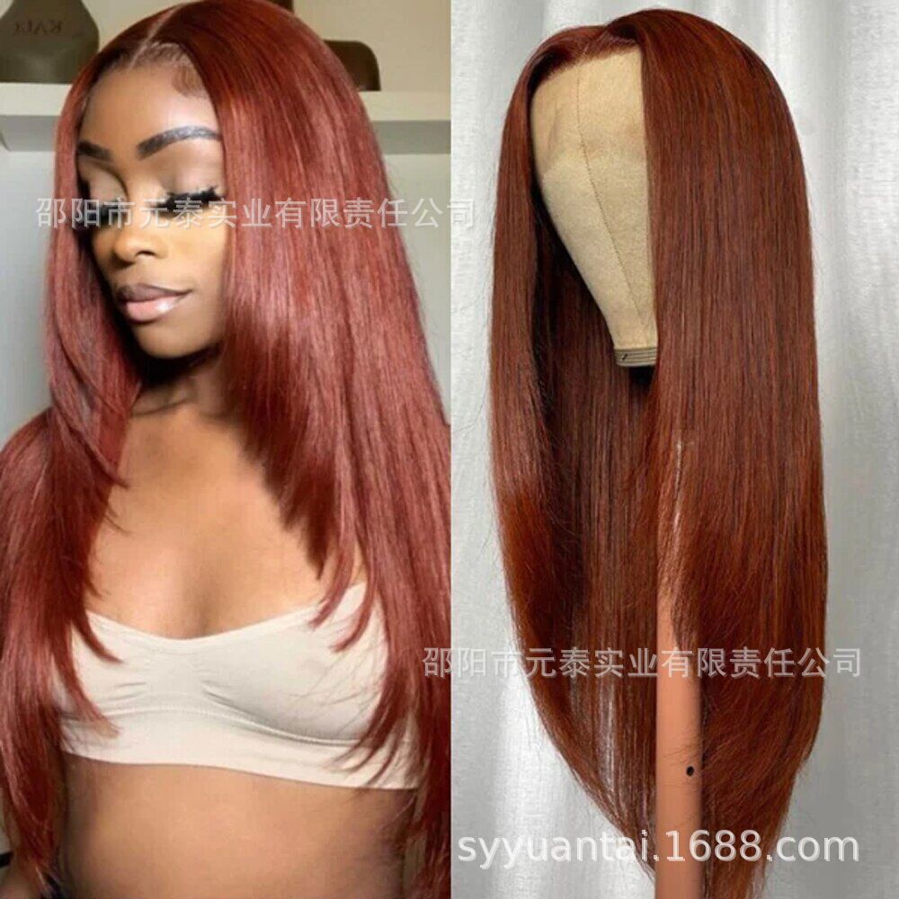 Women's Long Straight Lace Front Synthetic Wig lacewigs Side Bangs Long Straight Hair