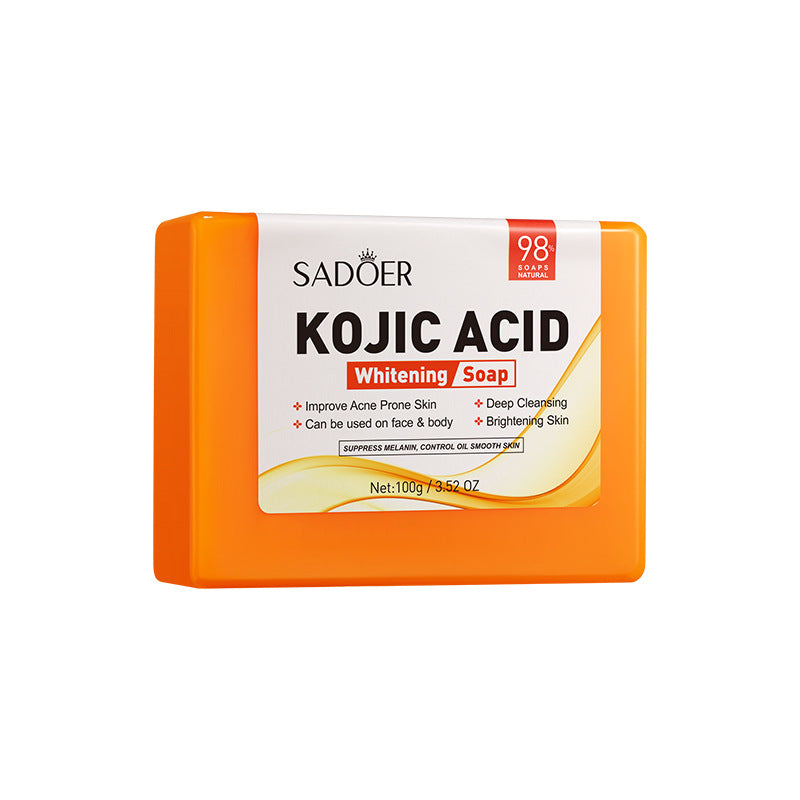 Full English Kojic Acid Whitening Soap100g SADOER Clean Bathing Facial Soap Handmade Soap  Wholesale