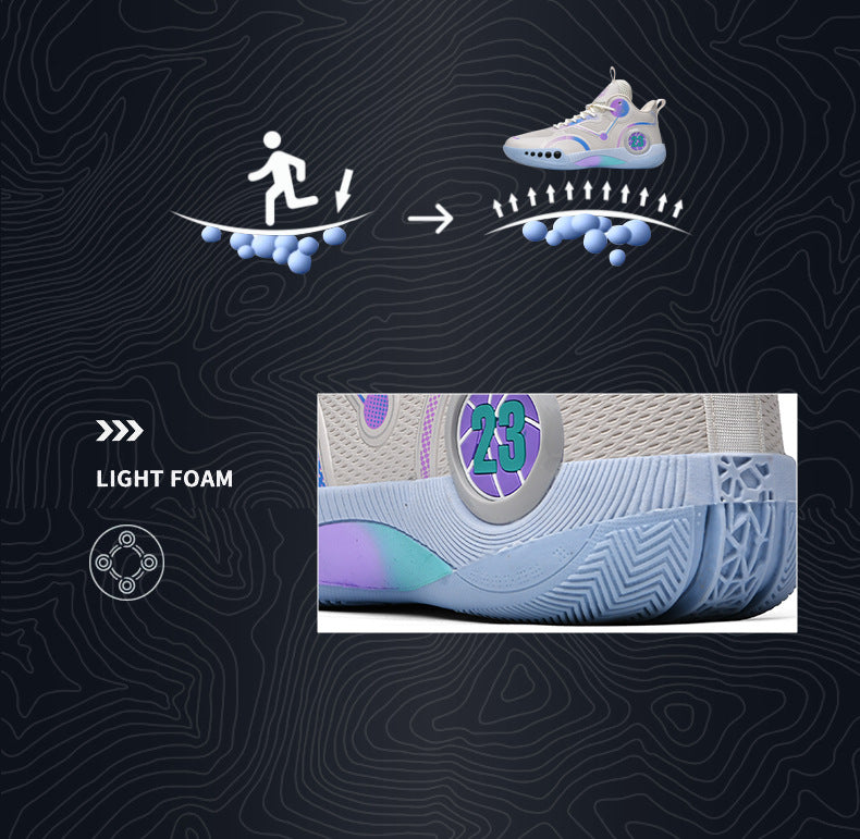 Spring Festival New Couple Casual Basketball Shoes Fashion Combat Boots Wear-resistant Shock-absorbing Campus Student Training Competition Sneakers