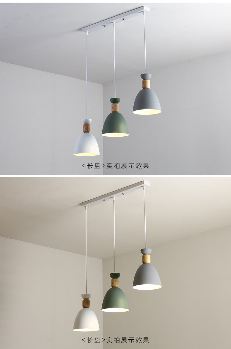 Nordic Restaurant Pendant Light Three-Head Bar Dining Room Table Lamp Creative Personality Bedroom Lamp Modern Minimalist Lighting Fixture