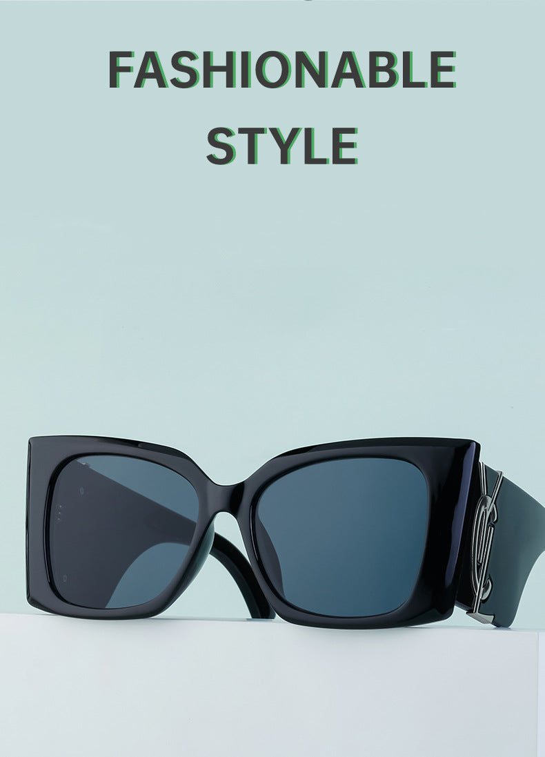 Yang Shulin Style Cat Eye Sunglasses for Women Fashion Large Frame Sunglasses High-end Sun Protection Glasses glasses