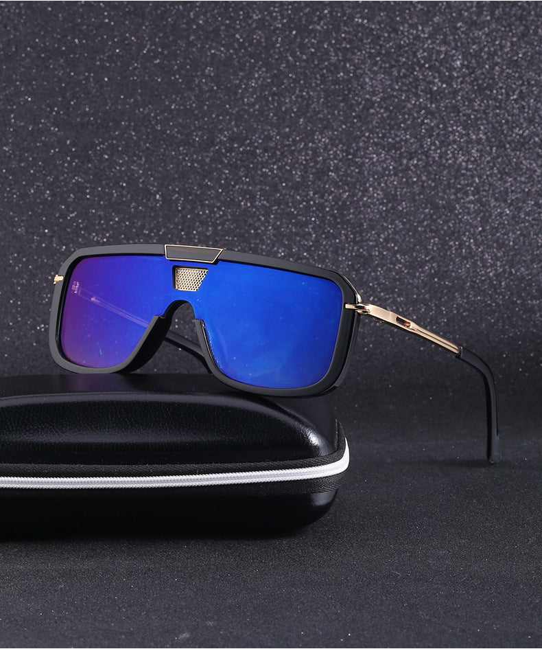 New Retro Square Frame Sunglasses for Men, European and American Style Large Frame Sunglasses for Women, Trendy Wholesale Sun Protection Sunglasses