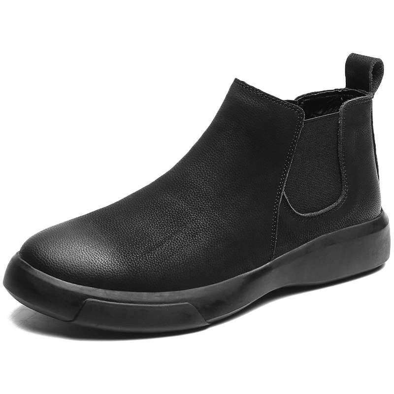 Chelsea Men's Boots Leather Shoes High-top Martin Boots Men's Winter Fleece Lined British Style Boots Men's Martin Boots Short Boots