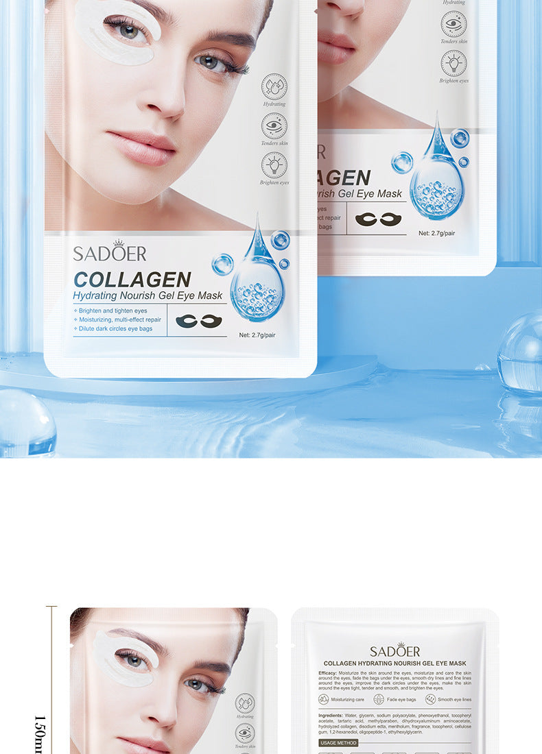Collagen Butterfly Gel Eye Mask SADOER Improve Dark Circles and Eye Wrinkles Cross-Border Wholesale