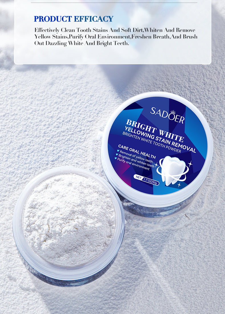 All English Tooth Powder50g SADOER Clean Tooth Stains, Care for Gums, Freshen Oral Care,  Foreign Trade Wholesale