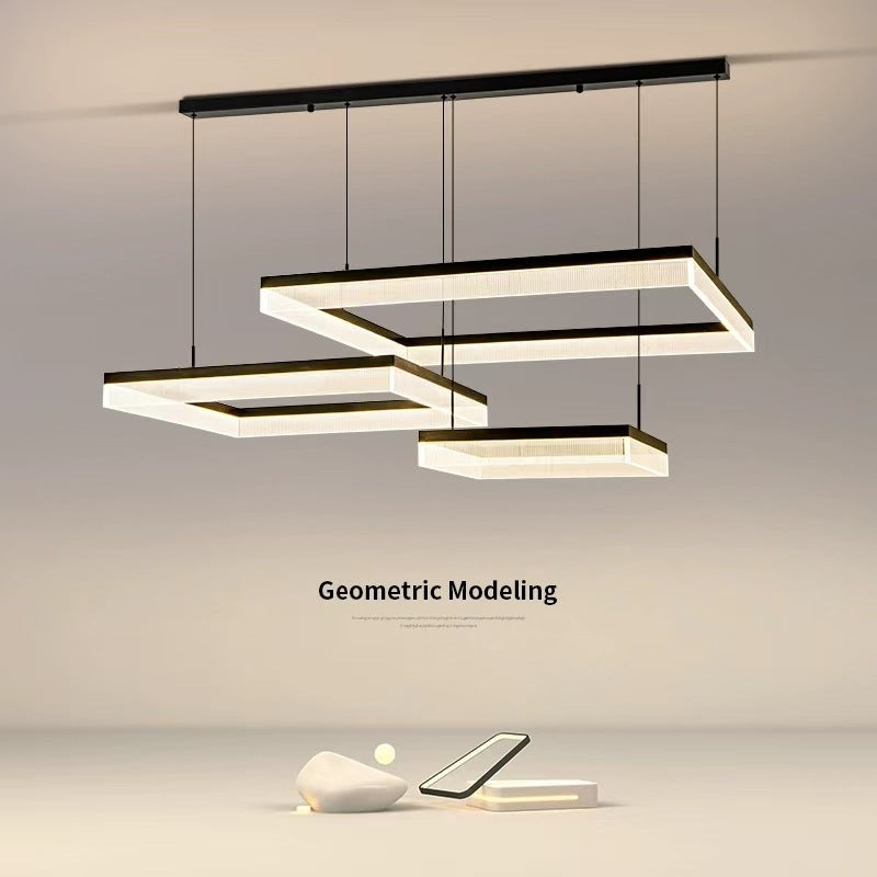 2025New High-End Light Luxury Living Room Chandelier Hall Main Light Atmospheric Dining Room Eye Protection Mountain Lamp Set Combination