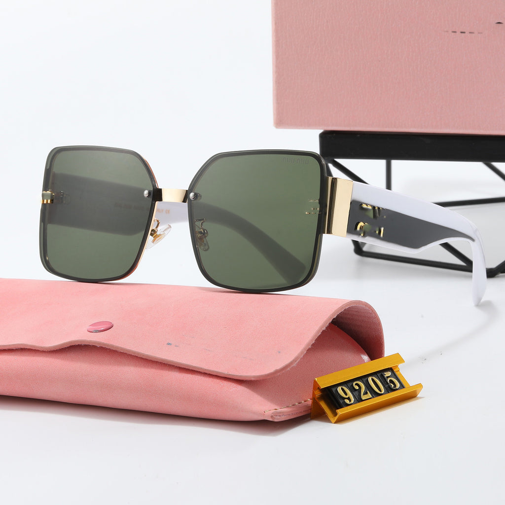 M New European and American Style ins Internet Celebrity Style One-Piece Round Frame Sunglasses for Women Fashionable Acetate Glasses with Strap logo