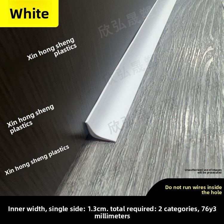PVC Inner corner trim for wooden flooring, decorative corner strip, self-adhesive arc edge trim for wardrobe, triangular edge trim