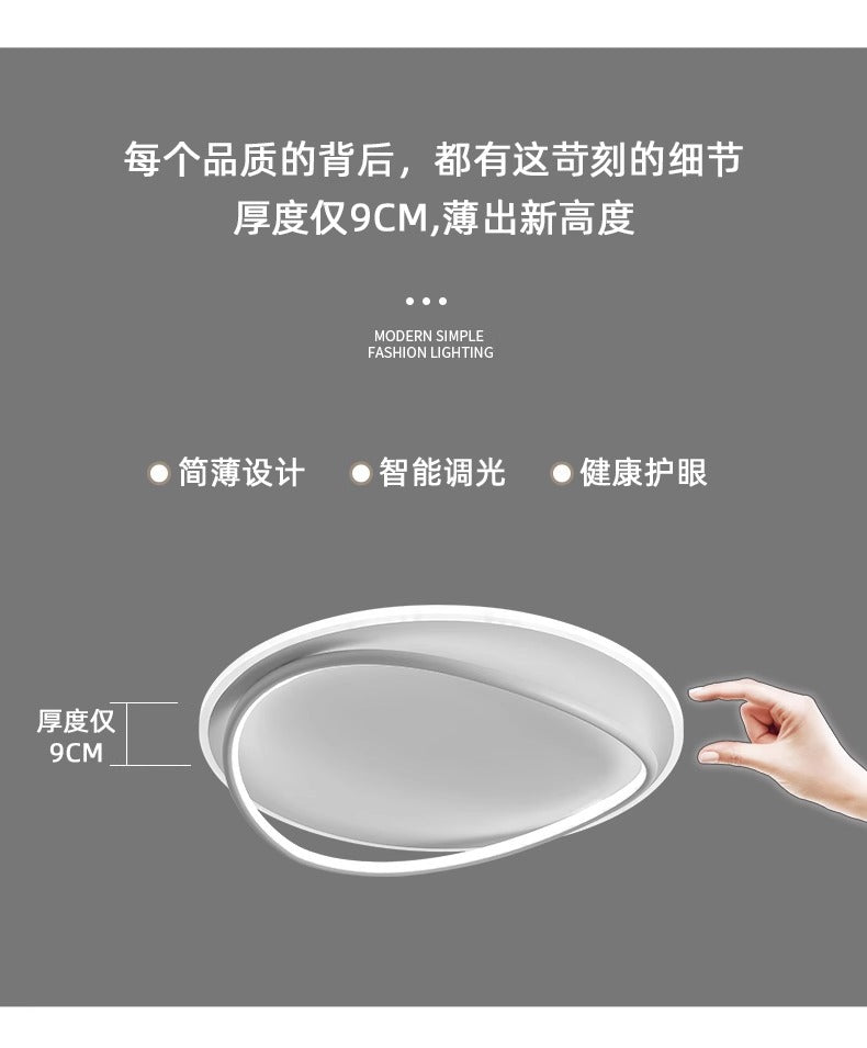 Nordic Light Luxury Bedroom Lamp LED Ceiling lamp for master bedroom, study room, dining room, simple modern oval light fixture