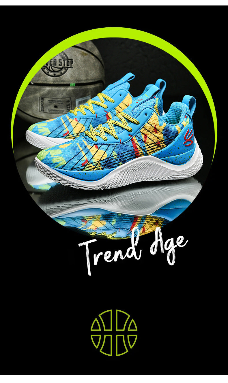 2025Spring and Summer New Basketball Shoes for Men and Women, Breathable Low-top Sports Shoes for Big Kids, Teenagers, and Students, Practical Training Sneakers